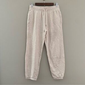 AERIE Cream Heather Jogger Sweatpants with Cuffed Buttoms Size Small
